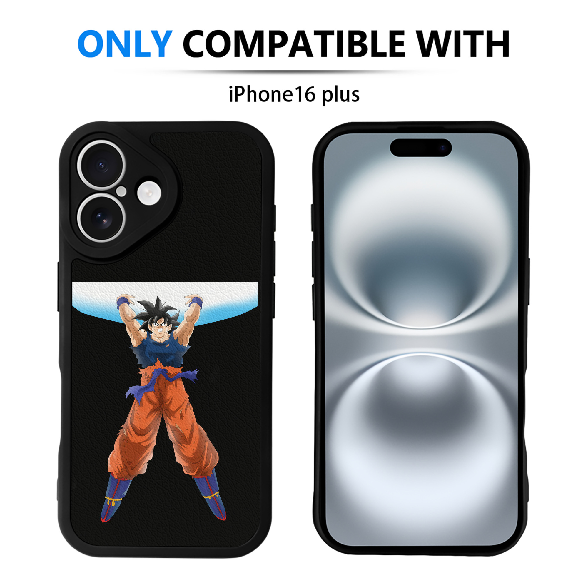 （画像用） ドラゴンボール 孫悟空（そん ごくう）Son Goku カカロット DRAGON BALL Kakarotto 【iPhone 16シリーズ対応】シリコンスマホケース（レザー調） 材質：シリコン